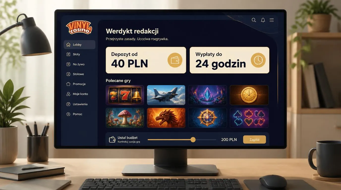 Ekran kasyna z depozytem 40 PLN, terminem wypłaty do 24 godzin i kafelkami różnych gier